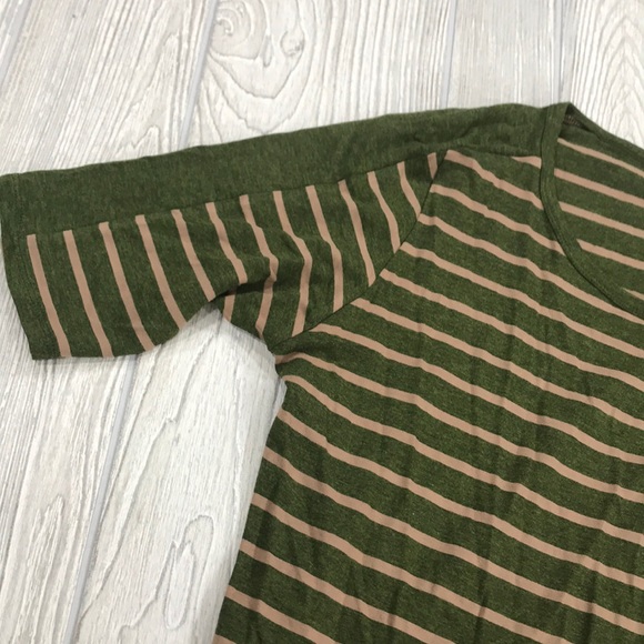 LuLaRoe Dresses & Skirts - LuLaRoe striped green Julia dress - sz L